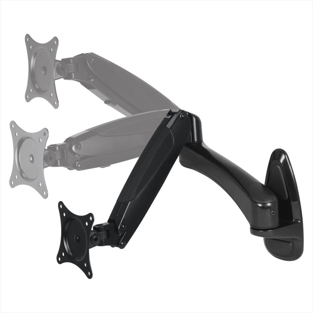 MONITOR WALL MOUNT ARCTIC W1-3D, GAS SPRING, 1 MONITOR up to 43", VESA 100/75mm, Tilt, Swivel, Rotation, 8kg, AEMNT00032A