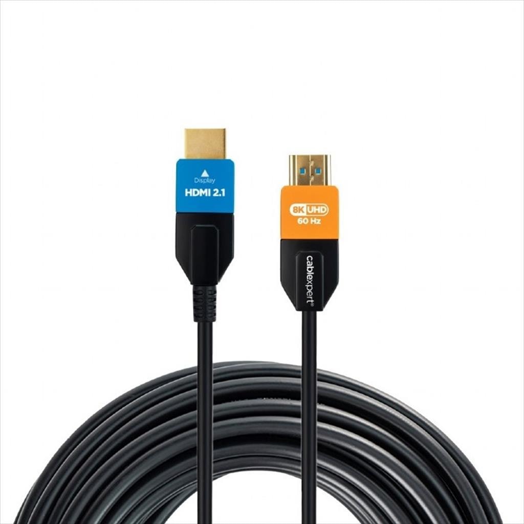 CABLES MONITOR HDMI Active Optical (AOC) 8K (60Hz) with Ethernet, CABLEXPERT AOC SERIES M-M 10m, CC-HDMI8K-AOC-10M