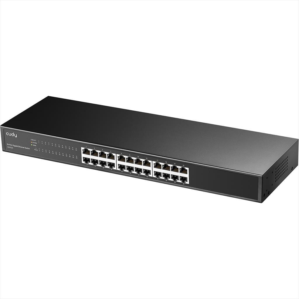 NET Switch CUDY 24-port Gigabit rackmount (19"), GS1024