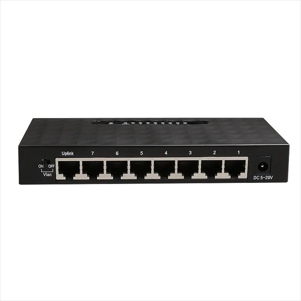 NET Switch DIEWU 8-port 10/100/1000 TXE210-M (MTK/EN8851) METAL BLACK