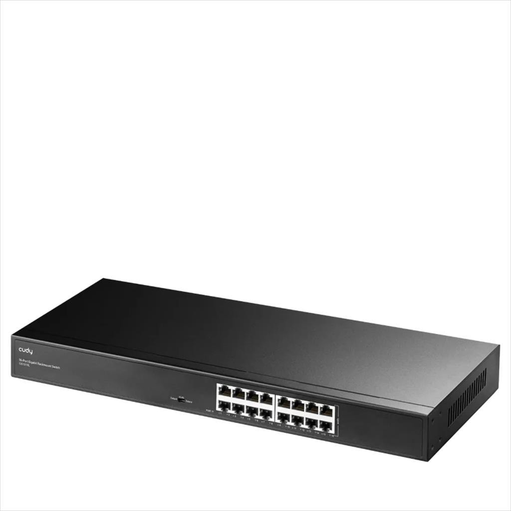NET Switch CUDY 16-port Gigabit rackmount (19") Default/VLAN/Extend Modes, GS1016L